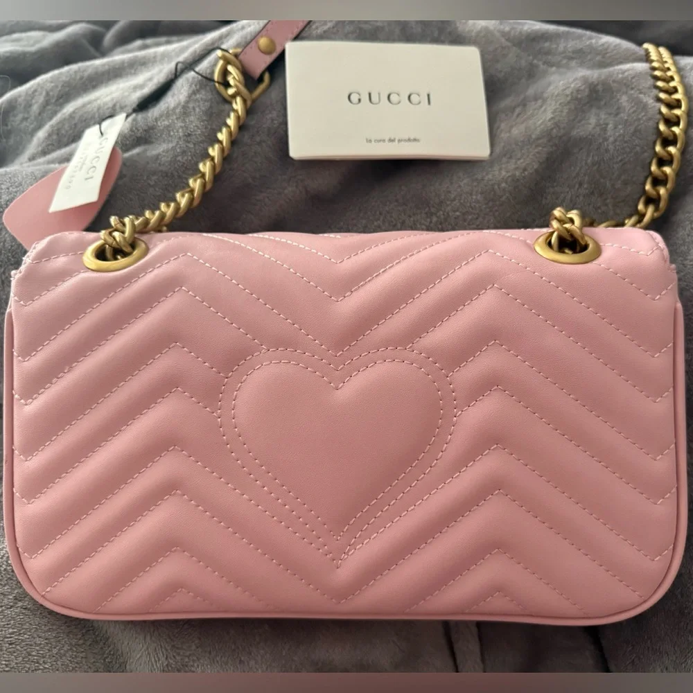 Gucci Pink marmont shoulder bag - Picture 2 of 6
